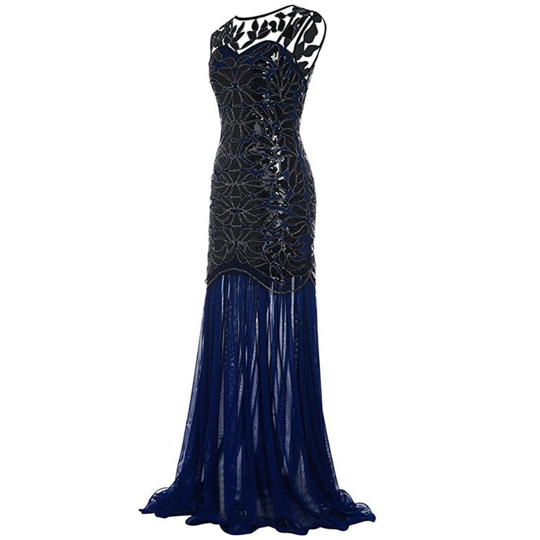 open lace back dress Queendancer Black and Pink Sequin the Gatsby 1920s Dress Mermaid Boat Neck  Formal Party Flapper Dress – queendancer main image 1