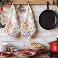 thumbnail image 6 of Happy Easter Kitchen Towels Set of 1, Spring Colorful Eggs Rabbit Ear Feet Flowers Absorbent Dish Towels for Kitchen, Microfiber Hand Towel, Quick Drying Tea Towel for Cleaning Decorative Dishcloths, 6 of 7