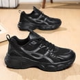 thumbnail image 5 of Perfect-1 Pair Men's Lightweight Breathable Running Shoes  All-Season Comfort for Gym, - Classic Black/White Sporty Design,  Mesh Upper, EVA/TPR Cushioned Sole, PU & Jogging, Casual Wear - Unisex-Fri, 5 of 9