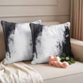thumbnail image 3 of Pack of 2 Outdoor Pillow Covers 16x16 Inch Waterproof Black Gray White Throw Pillow Covers,Decorative Couch Pillow Case Sham Minimalism Abstract Ombre Aesthetic Patio Garden Pillowcases Cushion Cover, 3 of 8