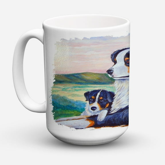 Carolines Treasures 7511CM15 Australian Shepherd Coffee Mug 15 oz 15 ounce multicolor