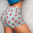 thumbnail image 3 of KLL Hand Drawn Strawberry Pattern Workout Shorts for Women Scrunch Short Gym Yoga Running Sport Active Exercise Fitness Shorts, 3 of 8
