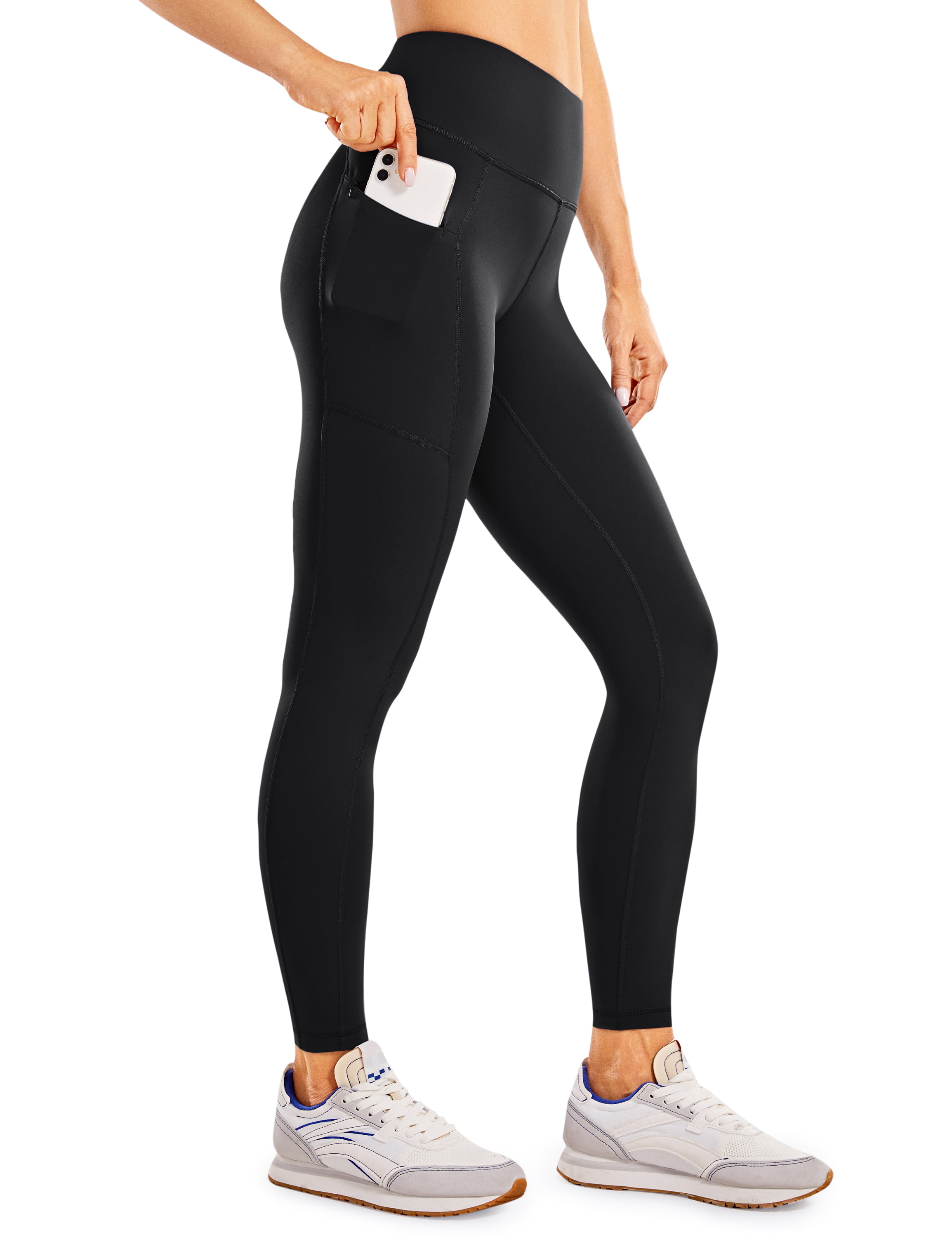 CRZ YOGA Womens Naked Feeling High Waisted Yoga Pants Buttery Soft Workout Leggings with Pockets 28 Inches 