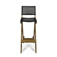 thumbnail image 5 of Christopher Knight Home Polaris Acacia Wood Outdoor Folding Barstools (Set of 4) by  Dark Gray Finish + Brown, 5 of 5