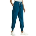 thumbnail image 2 of Ktyne Women's Scrub Bottoms Soft Stretch Scrub Pants with Pockets Moisture Wicking Slim Fit Cargo Scrub Pants Casual Drawstring Running Sweatpants Sky Blue L, 2 of 5