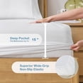 thumbnail image 3 of Degrees of Comfort Coolmax Cooling Fitted Sheet Only, Twin Size Bed Soft Sheets for Hot Sleepers, up to 15" Deep Pocket, All Around Elastic, Wrinkle Free, Fade Stain Resistant, White1PC, 3 of 16