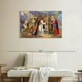 thumbnail image 2 of Elephant Stock Jesus Carrying Cross Fresco Wall Art - Horizontal Multi Panel Canvas - Living Room Wall Decor - People Multi Panel - Blue And Red Decor - 38" x 24", 2 of 8
