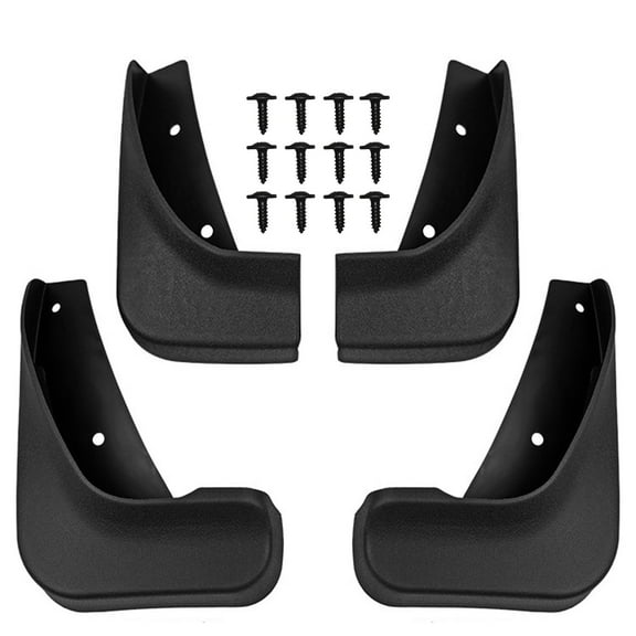 Custom No Drill Mud Flaps For Ford Mondeo Fusion 2007-2012,2013-2018, Splash Guards Molded Front And Rear Set 4Pcs-Black-2007-2012