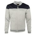 thumbnail image 5 of Men's Tracksuit Set Two Piece Athletic Jogger Pants Full Zip Long Sleeve Top, Black Light Grey, XL, 5 of 6