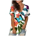 thumbnail image 4 of Birdeem T-Shirts à Col Rond pour Femmes, Manches Courtes, Blouse Ample, 4 of 7