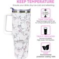 thumbnail image 3 of Pig Gifts for Pig Lovers Pig Tumbler Cup With Lid and Straw 40 Oz Stainless Steel Insulated Pig Travel Coffee Mug with Handle, 3 of 6