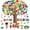 multi-colored, variant on 108 Sheet Tree Bulletin Board Set - Classroom Tree Bulletin Board Set Heart Cutouts Classroom Bulletin Wall Decor Supplies for School Elementary Teacher Chalkboards (Bohemian)