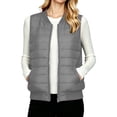 thumbnail image 2 of ClodeEU Women's Round Neck Zip Up Quilted Vest,Sleeveless Lightweight Casual Gilet with Pockets ,Women's S-XXL, 2 of 9