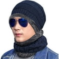 thumbnail image 2 of Ilfioreemio Winter Beanie Hat & Scarf Slouchy Warm Knit Beanie Hat for Men Women Cable Knit Watch Cap & Neck Gaiter Scarf, 2 of 6