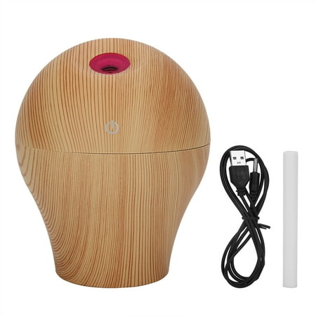 

2024 Wood Grain Humidifier USB Mini Mist Maker Air Humidifier LED Night Light Aroma Diffuser