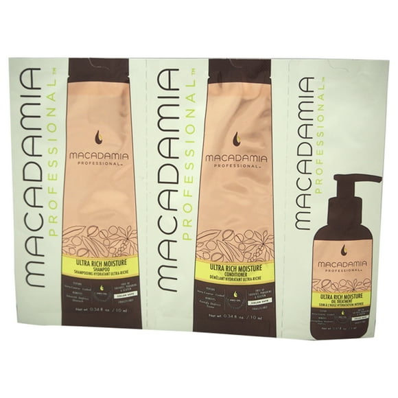 Champú Macadamia Macadamia Professional Ultra Rich Moisture Shampoo, Conditioner Oil Treatment Champú Unisex 3Pc Kit