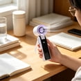 thumbnail image 4 of JZCHUNTOY Handheld Fan, 1 Piece Mini USB Rechargeable Electric Fan, 3 Speed Adjustable Compact Lightweight Cooling Device, Portable Pocket Size Personal Fan for Home Office Travel Outdoor Commute, 4 of 9