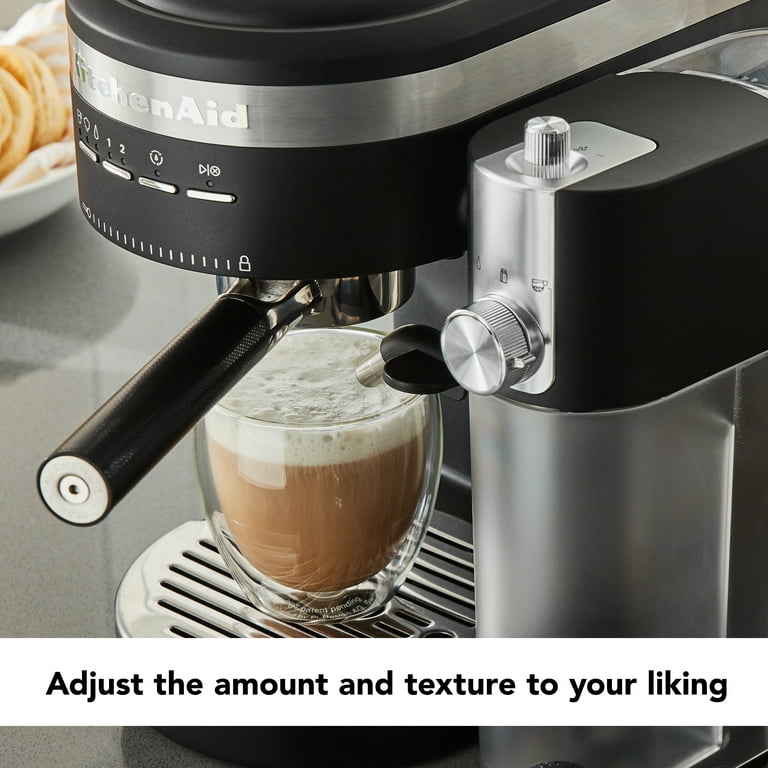 KitchenAid Matte Milkshake White Semi-Automatic Espresso Machine Maker +  Reviews