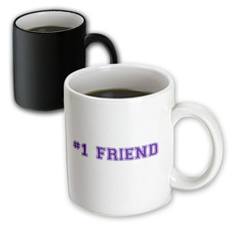 3dRose #1 Friend - Number One Friend for worlds greatest and best friends - BFF friendship gifts - Magic Transforming Mug,