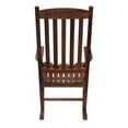 thumbnail image 3 of (2 pack) Mainstays Outdoor Wood Porch Rocking Chair, Dark Brown, 3 of 10