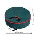thumbnail image 3 of Christmas Wreath Storage Bag, 60cm Round Holiday Wreath Container with Reinforced Handles, PVC Material Christmas Decoration Storage Bag -Green, 3 of 6