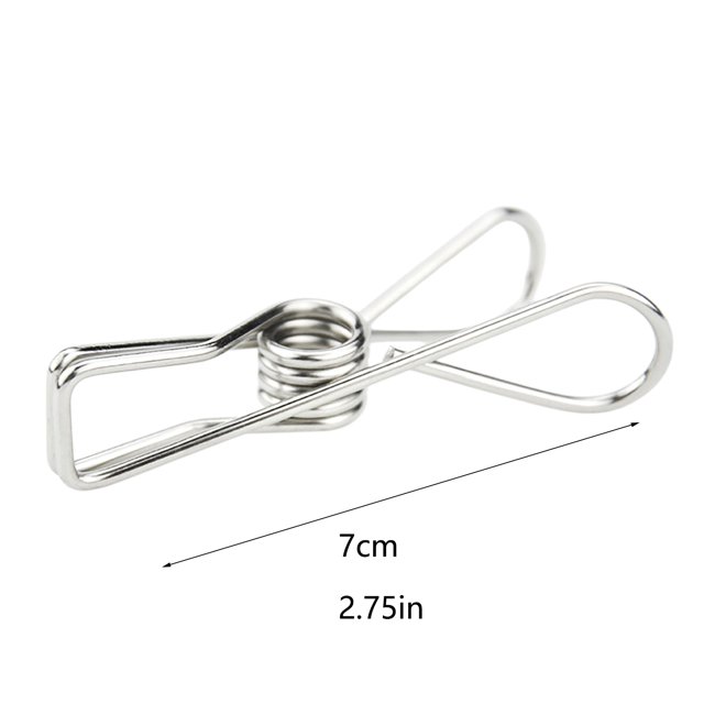 JJKBVCLO Light String Clips Thickened Stainless Steel Clips Windproof Drying Clips Functional Storage Clips Fixed Clips Trouser Clips