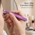 thumbnail image 5 of ACDANC Purple Tweezers Set,4 Pack Stainless Steel Eyebrow Tweezers with Travel Case for Women&Men,Precision Tweezers for Facial Hair,Ingrown Hair&Splinter Removal, 5 of 9