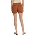 thumbnail image 3 of Bella Dahl womens  Sedona Rolled Cuff Linen-Blend Utility Short, 25, Brown, 3 of 4