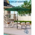 thumbnail image 6 of 10FT Solar Powered Patio Umbrella, UV Protection Market Table Umbrella w/ 40 LED Lights & Push Button Tilt & Crank Lift System for Garden/Lawn/Deck/Backyard/Pool, 6 of 7