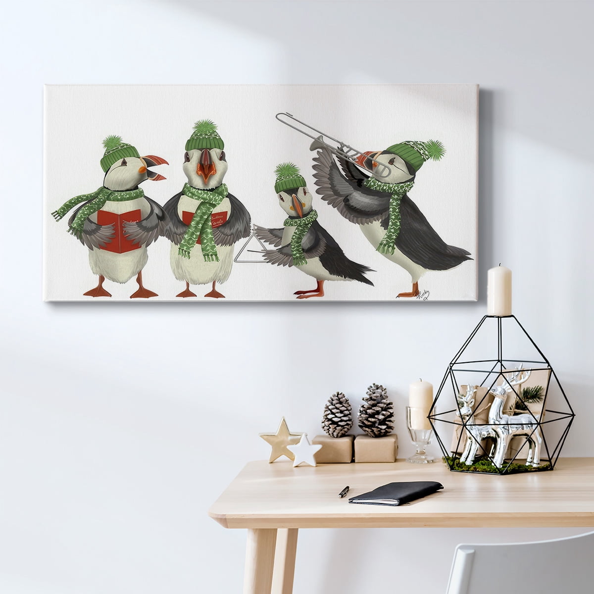 Puffin Quartet- Gallery Wrapped Canvas