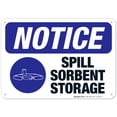 thumbnail image 1 of Spill Sorbent Storage Sign, OSHA Notice Sign, 10x7 Aluminum, 1 of 1