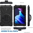 thumbnail image 6 of XYX Case for Samsung Galaxy Tab Active3 8.0 inch SM-T575 with 360 Degree Rotating, Hand Strap, Shoulder Strap, Black, 6 of 7