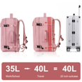 thumbnail image 4 of Mochila de viaje Hanples Carry On de 40 litros para mujer con portátil de 17 pulgadas, 4 of 9