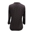 thumbnail image 3 of Blusa George Talla CH Cuello Alto Cinta y Puntos Negro, 3 of 4