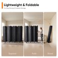 thumbnail image 6 of Jostyle 8 Panel All-Weather Room Divider Privacy Screen, Durable Folding Partition with Sturdy Pine Frame & Premium UV-Resistant Polypropylene Black, Waterproof Windproof Indoor Outdoor Use, 6 of 8