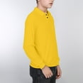 thumbnail image 5 of Little Kid Little Boys Kids Texture Shirts Casual Elasticity Long Sleeve Button Closure Knit Shirt Soft Tops Cow Print Top Shirts for Boys Size 9 Thermal Long Sleeve Shirt Youth 7-8 Years Yellow, 5 of 9