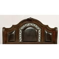 thumbnail image 4 of Bowery Hill Traditional Solid Wood Panel King Bed with Faux Leather in Cherry, 4 of 5