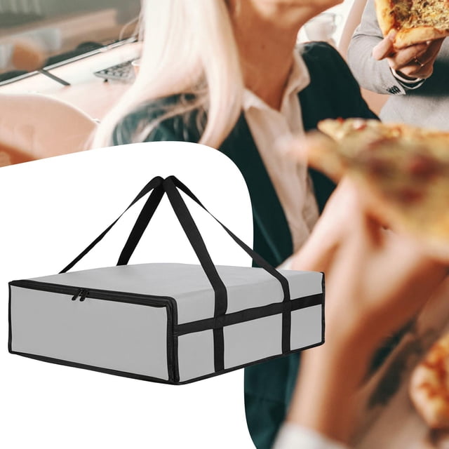 Bolsa de entrega térmica, bolsa de transporte, bolsa para pizza, bolsa térmica, construcción robusta de tela no tejida con asa de transporte para serv 50 cm x 50 cm x 15 cm