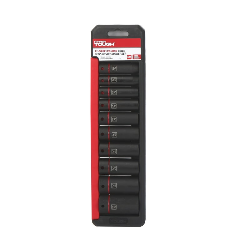 やすインパクト Hyper Tough 11-Piece 3/8-inch Drive Deep Impact Socket Set (SAE