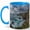 Blue, variant on Coastal Cliffs Coffee Mug, Ocean Landscape Mug, Seagull Rocky Shore Ceramic Mug, Nature Lover Gift, Scenic Sea View Cup for Women Men, 11 oz