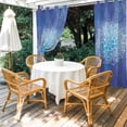 thumbnail image 4 of Outdoor Curtains for Patio Waterproof, Boho Flowers Outdoor Privacy Panels Grommet, Blue Floral Bohemian Vintage Country Blackout Outside Curtains for Porch/Cabana/Pergola/Gazebo 54"x108", 2 Panels, 4 of 8