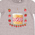 thumbnail image 3 of Inktastic Strawberry First Birthday Cake Baby Fleece Romper, 3 of 4