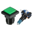 thumbnail image 2 of Juego Botón de Presión 34x34 Cuadrado 12V Interruptor de Botón Iluminado LED con Microinterruptor para Juegos de Video de Arcade Verde 1 pieza, 2 of 5