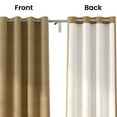 thumbnail image 2 of Casableu Herringbone Polyester Eyelets (Steel) Blackout Curtains with Tie Back, Bedroom Living Room (2, Mustard, 10 Feet), 2 of 6