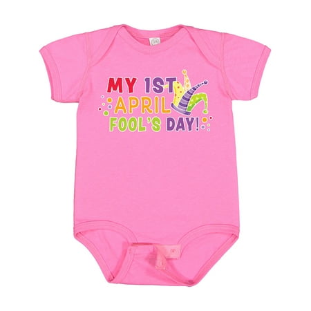 

Inktastic My 1st April Fools Day with Jester Hat Boys or Girls Baby Bodysuit
