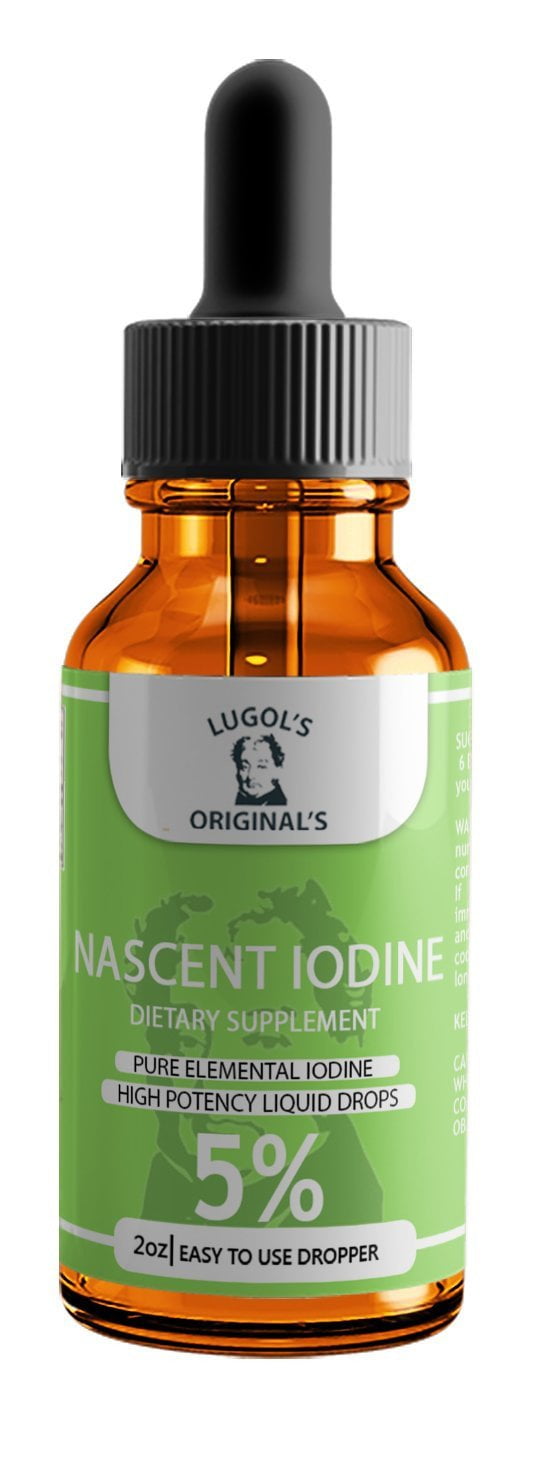 5 Nascent Iodine Liquid Drops Thyroid Support Supplement 2oz