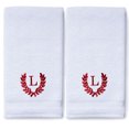 thumbnail image 3 of Monogrammed Hand Towels for Bathroom Kitchen Makeup | Personalized Gift for Wedding-Bridal | Roman Font Custom Luxury Turkish Towel | Spa Collection, Oversized, 16 X 30 Inch, Set of 2, 3 of 3
