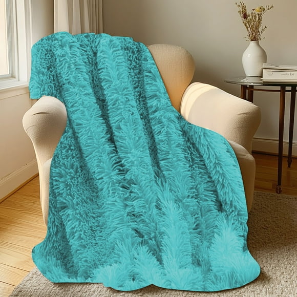 Manta suave de terciopelo para sofá y cama, sofá de microfibra peludo de doble cara y manta para la habitación del bebé para todas las estaciones