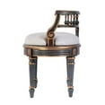 thumbnail image 4 of Beaumont Lane Traditional 22.5"W Oval Upholstered Vanity Seat in Blue, 4 of 8