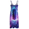 thumbnail image 5 of Abstract 3D Futuristic Geometric Plaid Sleeveless Dress Woman Fashion Long Dresses Women's Summer Suit Dress Summer 2025 Women, 5 of 7